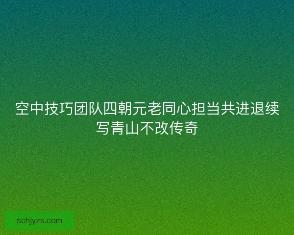 空中技巧团队四朝元老同心担当共进退续写青山不改传奇 空中技巧团队四朝元老同心担当共进退续写青山不改传奇